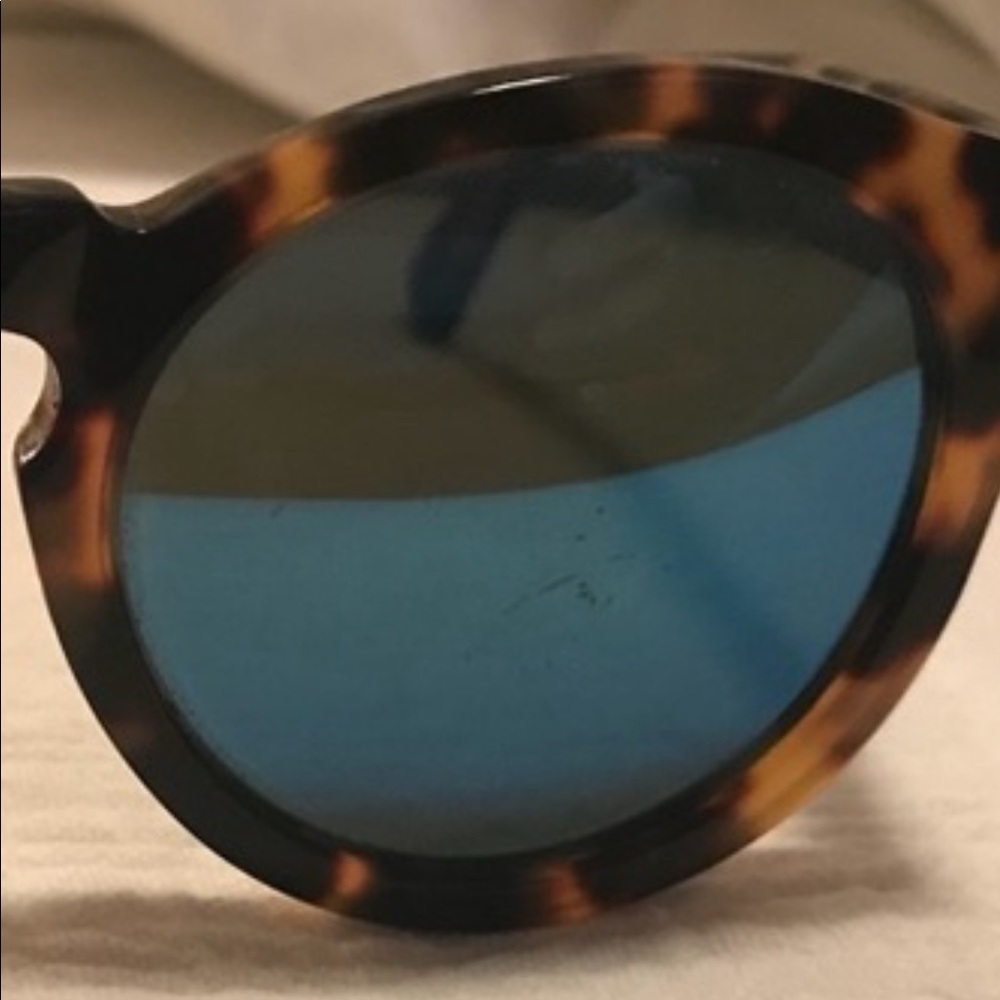 Illesteva Tortoise Blue Mirror Sunglasses - Picture 7 of 7